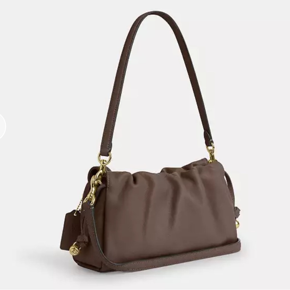 Coach Faye Dark Stone Shoulder Bag with Gold Accents - Picture 2 of 5